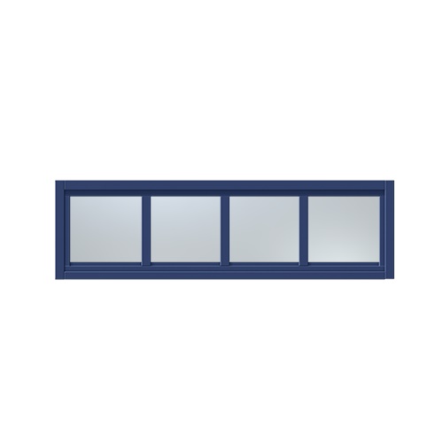 Överljus med spröjs Näs 13x5, Marinblå, Frostat glas