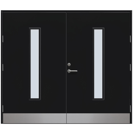 Slagport Stehag 2400 x 2100 mm, Cotswoldglas, Svart