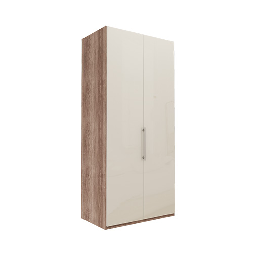 Garderob Atlanta - Mörk rustik ek Vänster, 216 cm, Utan kornisch
