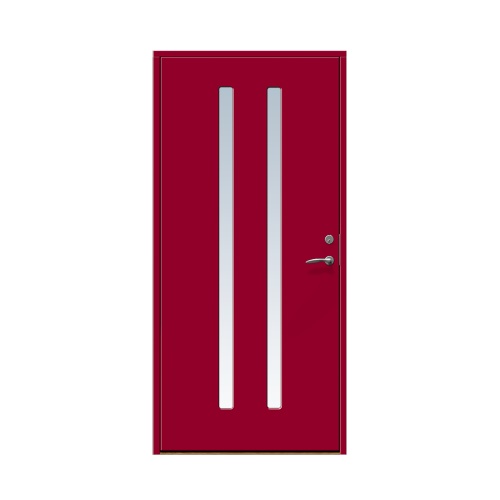 Ytterdörr Stabil Oxie 10 x 21, Vänsterhängd, Hallonröd