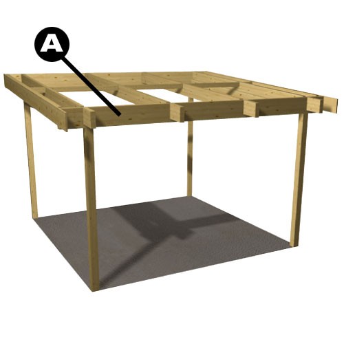 Limträdel Bärlina / frontbalk 90 x 225 x 6500 mm