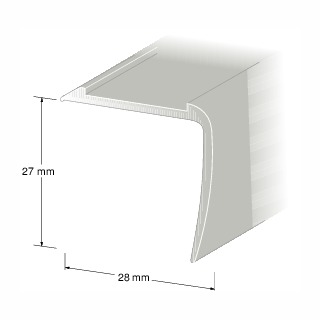 TRAPPNOS 28X27MM 200CM SILVER NR165 | Beijerbygg Byggmaterial
