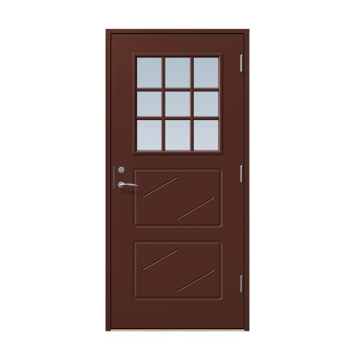 Ytterdörr Stabil Benarp 10 x 21, Högerhängd, Nötbrun