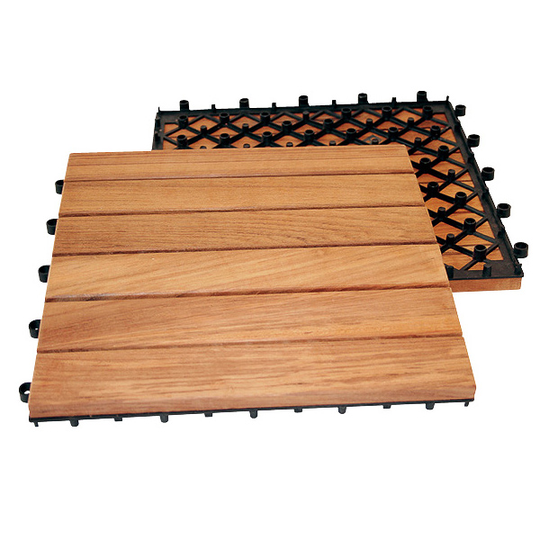 Trall Teak Deltaplattan 30x30 Typ A Höger
