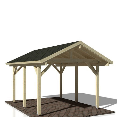 Carport Robert 11,7 - 20,6 m² Papp, 11,7 m², Obehandlad