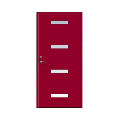 Ytterdörr Stabil Mellby 10 x 20, Högerhängd, Hallonröd