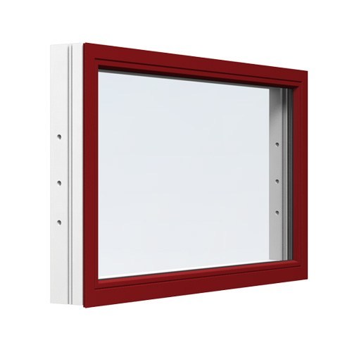 Energi Aluminium Fast fönster Röd, 7, 5