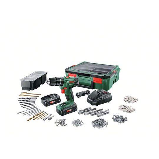 Borrskruvdragare Bosch Power Tools PSB 1800 LI-2 18 V med Systembox Med Batteri