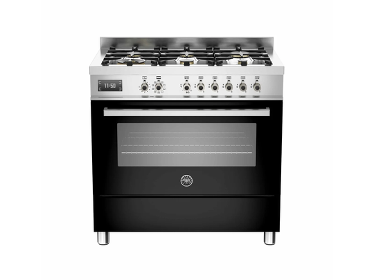 Bertazzoni Gasspis med ugn PRO906MFESNET Svart