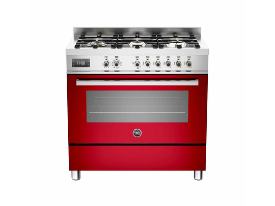 Bertazzoni Gasspis med ugn PRO906MFESROT Röd