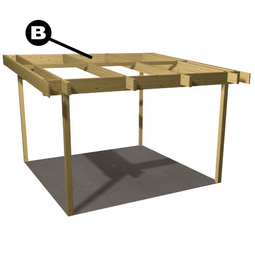 Limträdel Väggbalk / murrem 42 x 225 x 4500 mm