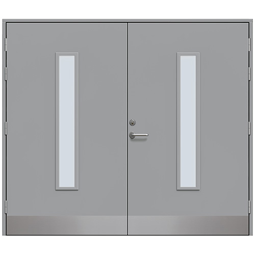 Slagport Stehag 2400 x 2100 mm, Stengrå, Frostat glas