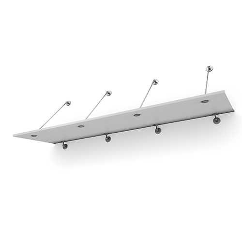 Entrétak Easy Collection - Tube Vit aluminium, 2500 mm, Vit aluminium