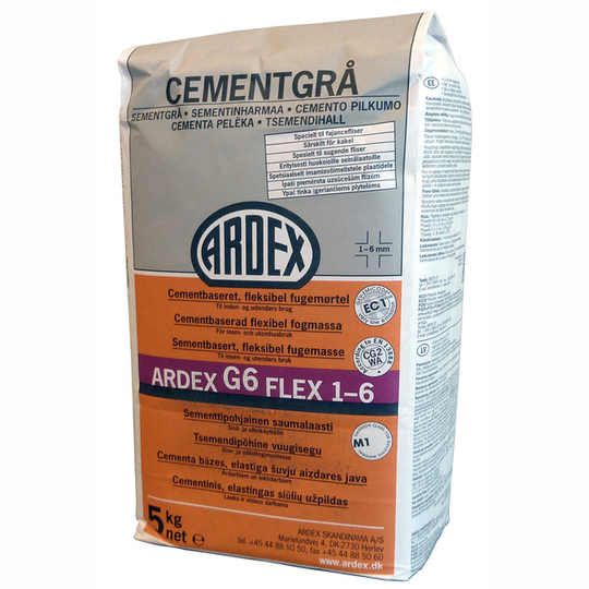 KAKELFOG G6 FLEX CEMENTGRÅ 5KG | Beijerbygg Byggmaterial