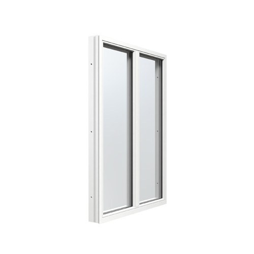 Energi Aluminium Fast fönster med mittpost 11, 5, Vit