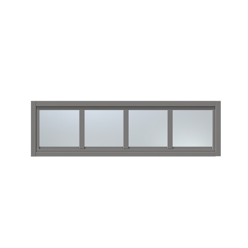 Överljus med spröjs Näs 14x3, Askgrå, Frostat glas
