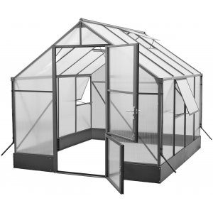 Växthus Toppa 7,4m² - Med sockel - Fristående växthus, Växthus