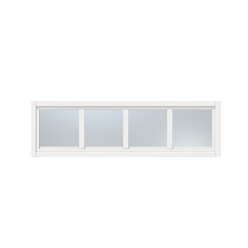 Överljus med spröjs Näs 13x5, Vit, Frostat glas