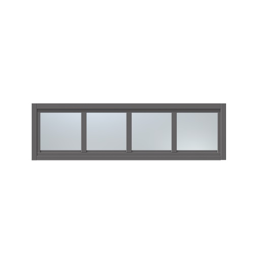 Överljus med spröjs Näs 15x4, Mörkgrå, Frostat glas