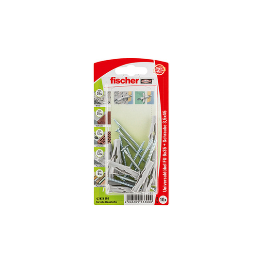 UNIVERSALPLUGG FU SK 6X35 10ST | Beijerbygg Byggmaterial