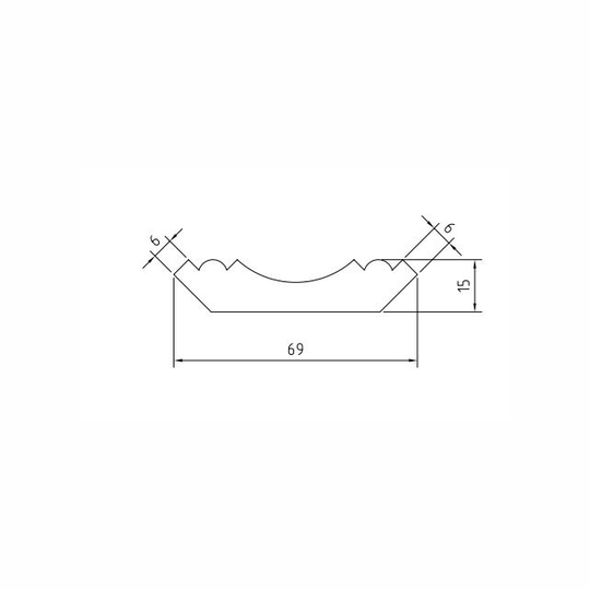 15X70MM ANTIK HÅLKÄLSLIST FURU | Beijerbygg Byggmaterial